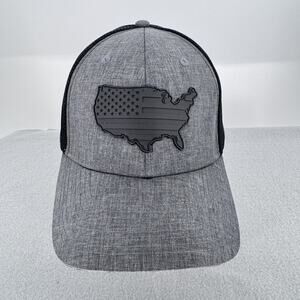 Howitzer Hat Cap Snap Back Mens One Size Gray USA‎ Flag We The People Trucker